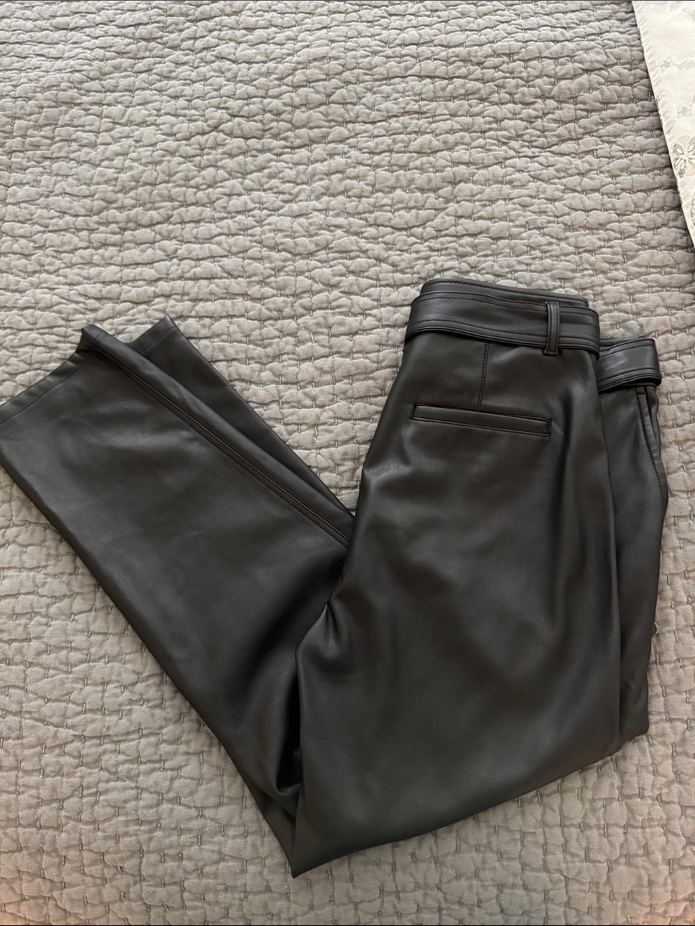 NWOT LOFT Faux Leather Crop Pants